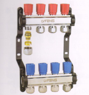 呂豐分(fēn)水器管件_3376 JD1＂G型精(jīng)品鍛造方體(tǐ)溫控分(fēn)水器（間距5.0）